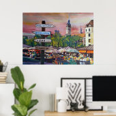 München Viktualienmarkt Poster (Thuiskantoor)