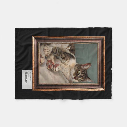 Munchie De kat rust - Canvas Fleece Deken (Voorkant (Horizontaal))