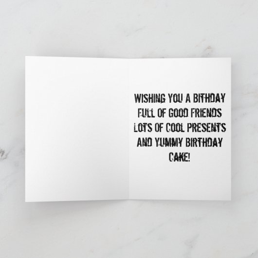 Munchie Monster ! - Munchie Time ! Carte d'anniver (Intérieur)