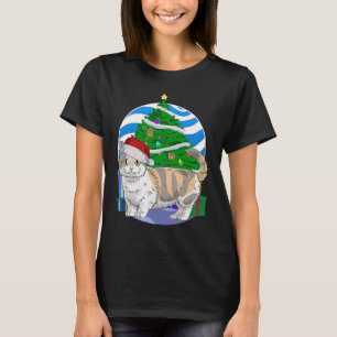 Munchkin Cat Cute Santa-kerstboomdecor T-shirt