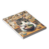 Munchkin Cat Eating Ramen Notitieblok (Schuin)