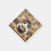 Munchkin Cat Eating Ramen Servet (Hoek)