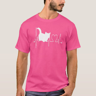 Munchkin-kat Hartslag Ekg Ik hou van mijn Munchki T-shirt