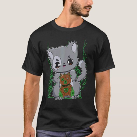 Münchkin kattebak met Gothic Teddy Bear voor de pa T-shirt (Voorkant)