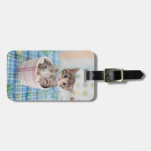 Münchkin Kitten met  lint Bagagelabel (Voorkant horizontaal)