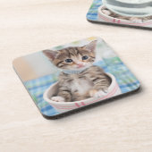 Münchkin Kitten met lint Onderzetter (Linkerzijde)