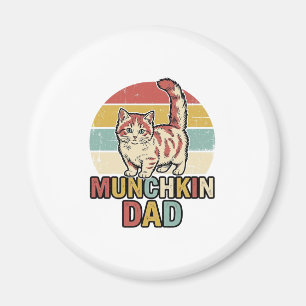 Munchkin-papa Retro kattenliefhebber Vector T-shir Magneet