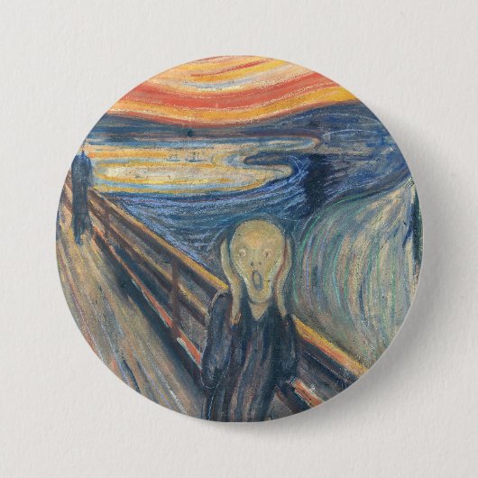 Munch's The Scream Ronde Button 7,6 Cm (Voorkant)