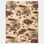 Munchy coffee beans, premium fleece blanket deken (Voorkant)