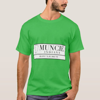 Muncie Indiana Coördinaten Oversized T-shirt
