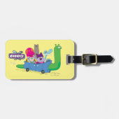 Mung, Chowder, Shnitzel en Truffels in nagelauto Bagagelabel (Voorkant horizontaal)