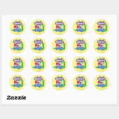 Mung, Chowder, Shnitzel en Truffels in nagelauto Ronde Sticker (Vel)