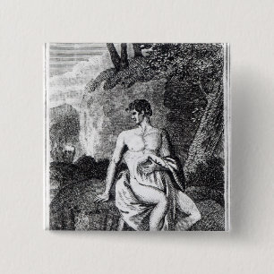 Mungo Park in Afrika Vierkante Button 5,1 Cm