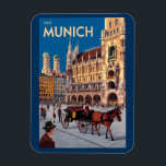 Munich Germany Marienplatz Travel Art Vintage<br><div class="desc">Munich retro vector travel design. From Marienplatz to Oktoberfest,  it’s a must-visit destination full of German heritage and vibrant urban life.</div>