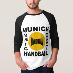 MUNICH HANDBALL-T-shirt met wit/zwart raglaan T-shirt