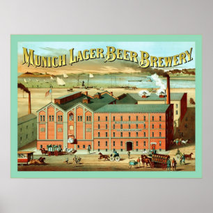 Munich Lager Beer Brewery ~ Adverteren Poster