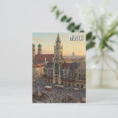 Munich Marienplatz Duitsland Reizen Briefkaart (Staand voorkant)