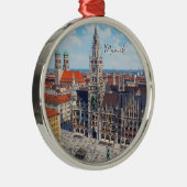 Munich Marienplatz Germany Metalen Ornament (Rechts)