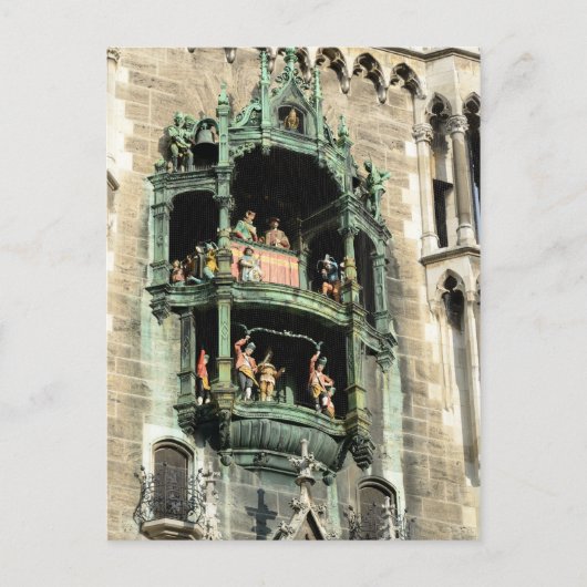 munich neues rathaus glockenspiel briefkaart (Voorkant)