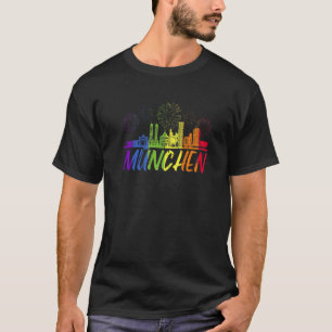 Munich Pride Skyline Pride Parade München T-shirt