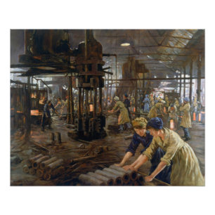 Munitions Girls 1918 in Factory World War 1 Foto Afdruk