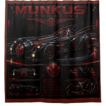 Munkus auto douchegordijn/badkameraccessoire