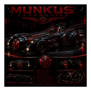 munkus glanzende poster/automotive/night patrol perfect poster