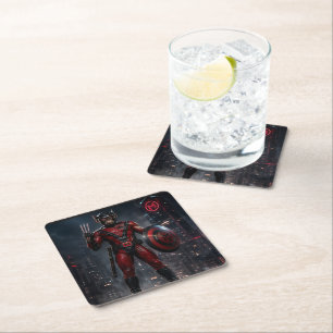 Munkus Hero-drinksunterset/keuken/bar/decoratie Vierkante Kartonnen Onderzetter