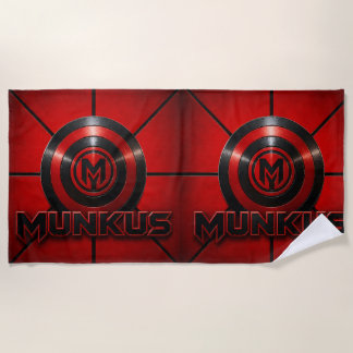 munkus/wapenschild/handdoek/rode handdoek/badkamer strandlaken