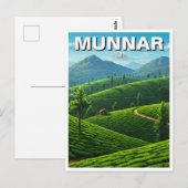 Munnar Kerala India Tea Plantation Briefkaart (Voorkant / Achterkant)