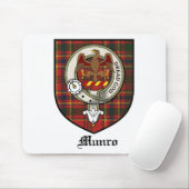 Munro Clan Crest Badge Tartan Muismat (Met muis)