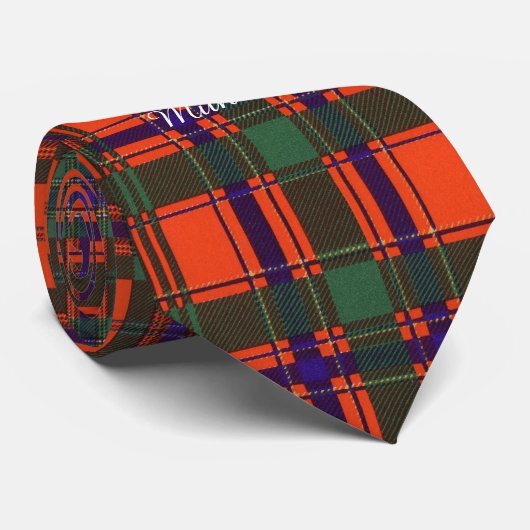 Munro clan Pset Scottish tartan Stropdas (Opgerold)