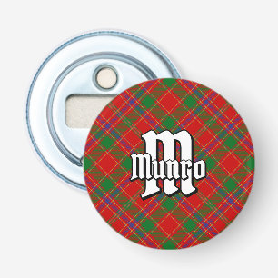 Munro Clan Tartan Button Flesopener