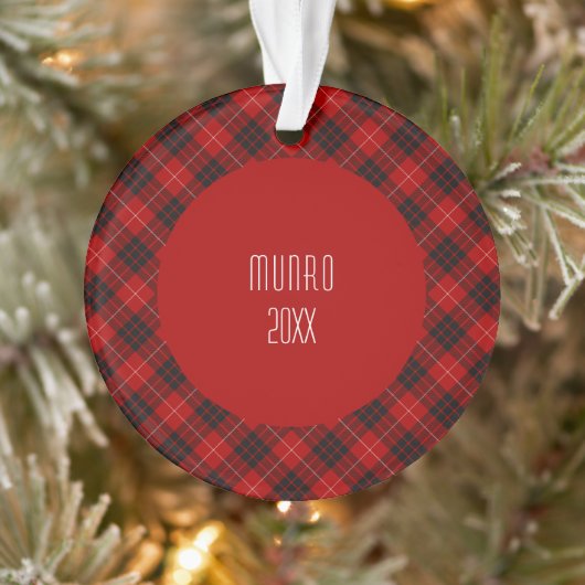 Munro Clan Tartan Schots Plaid Ornament (Boom)