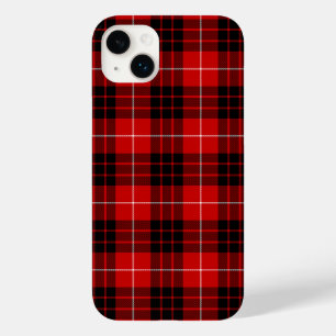 Munro tartan red black plaid Case-Mate iPhone 14 plus hoesje