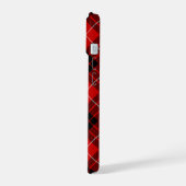 Munro tartan red black plaid iPhone 15 hoesje (Linkerkant)