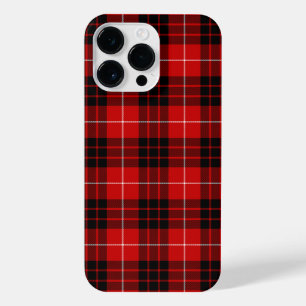 Munro tartan red black plaid iPhone 14 pro max hoesje