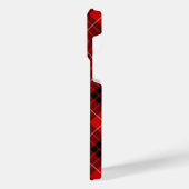 Munro tartan red black plaid iPhone hoesje (Linkerkant)