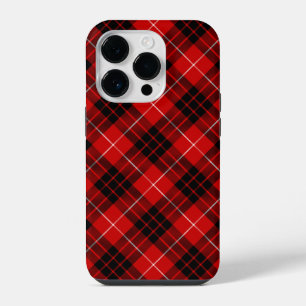 Munro tartan red black plaid iPhone 14 plus hoesje