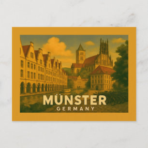 Münster Duitsland Stad Kunst Briefkaart