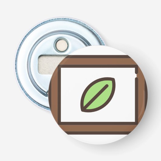 munt-1 button flesopener (Voorkant)