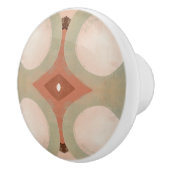 Munt Century Modern Organic Pattern Mint Terracott Keramische Knop (Rechts)