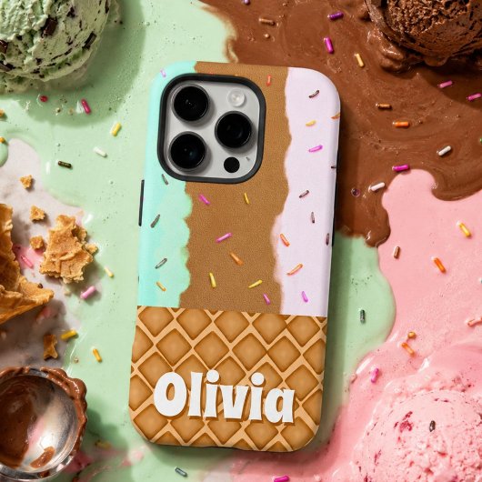 Munt Chocolade Aardbei Ijs Naam Case-Mate iPhone Case