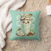 Munt Chocolade Chip Milkshake Kawaii Kussen (Deken)