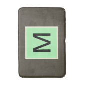 Munt Chocolade Chip Monogram Badmat (Voorkant Verticaal)