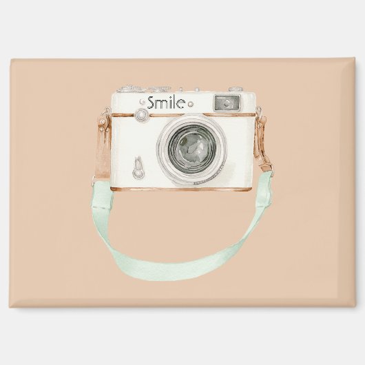 Munt Crème Camera Magneet (Voorkant)