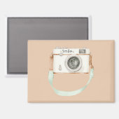 Munt Crème Camera Magneet (Voorkant / Achterkant)