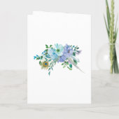 Munt- en blauw boho bloemenbruiloft programma (Achterkant)