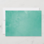 Munt en Goud Bloemenlichten Bruiloft Save the Date (Achterkant)