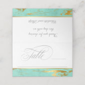 Munt en goud marmeren patroon bruiloft (Buitenkant ongevouwen)